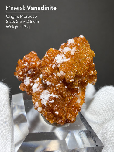Vanadinite crystal cluster - vanadinite,