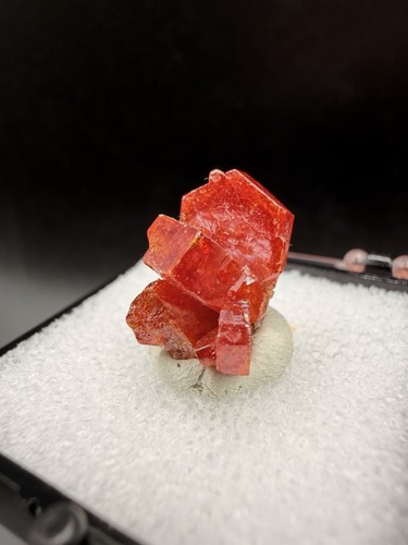 Gemmy red vanadinite crystal - gemmy,