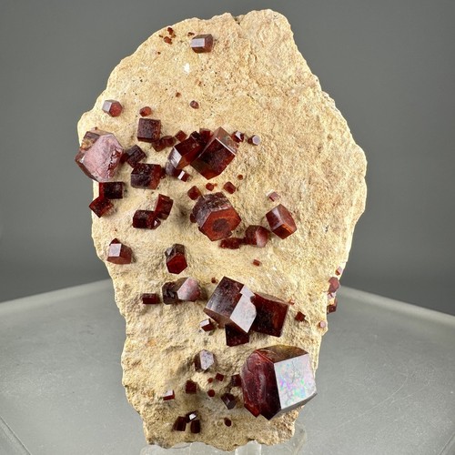 Fine red vanadinite crystals - fine,