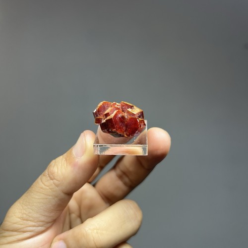 Red vanadinite crystal - , cluster