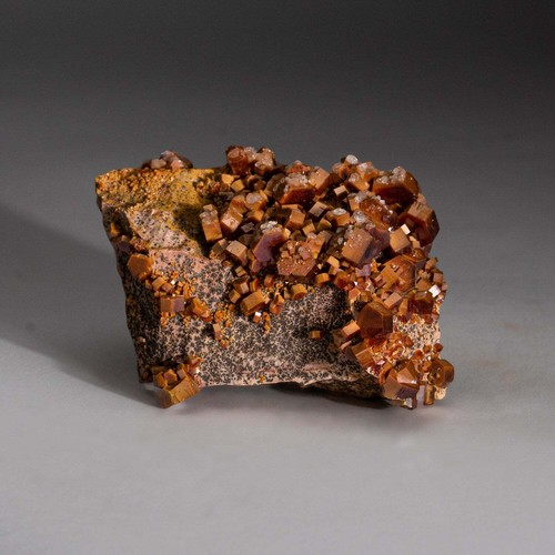 Vanadinite crystal cluster - vanadinite, on