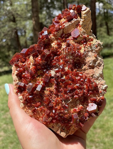 Vanadinite large bright red - vanadinite,